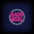 baby girl neon pink aesthetic sign