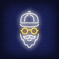 Bearded Hipster Neon Sign Perfect For Your Business