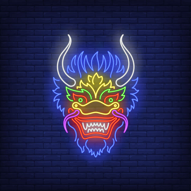 Beautiful Dragon Head Neon Sign