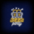 Beer Party Neon Sign Perfect for Bars & Parties