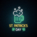 Bright Signboard With Beer Mug Neon Sign