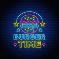 Burger Time Neon Sign