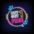 Buy One Get One Free Neon Sign