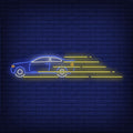 Car Driving Fast Neon Sign