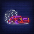 Car Increasing Speed Neon Sign