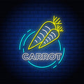 Carrot Vegetables Neon Sign