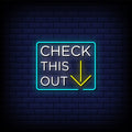 Check This Out Neon Sign