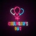 Children Day Neon Sign