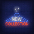 Clothes Hanger With Lettering Neon Sign Perfect For Your Business