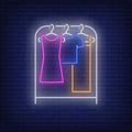 Clothes On Rack Neon Sign Perfect For Your Business