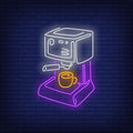 Coffee Machine Neon Sign