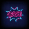 crash pink neon sign