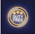 Duty Free Neon Sign Perfect For Shop & Store