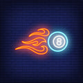 Firing Billiard Ball Neon Sign for Bars and Game Rooms