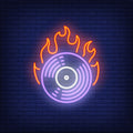 Firing Vinyl Record Neon Sign