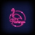 flamingo hot pink neon sign