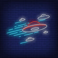 Flying Saucers Neon Sign