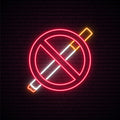 Forbidden No Smoking Neon Sign
