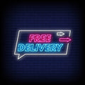 Free Delivery Neon Sign