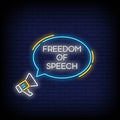 Freedom Of Speech Neon Sign