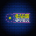 Game Over Neon Sign