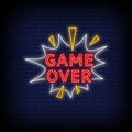 Game Over Neon Sign