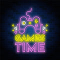 Game Time Neon Sign
