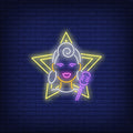 Girl Singer Neon Sign for Bars and Karaoke Lounges
