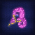 Girl With Pink Hair Neon Sign - Pink Neon Sign