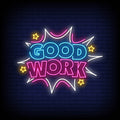 Good Work Neon Sign - Pink Neon Sign