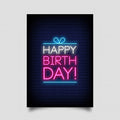 Happy Birthday Greeting Neon Sign