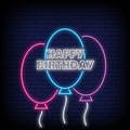 Happy Birthday Neon Sign