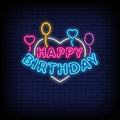 Happy Birthday Neon Sign