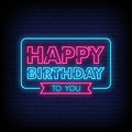 Happy Birthday To You Neon Sign