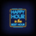 Happy Hour Neon Sign