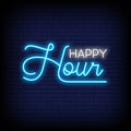 Happy Hour Neon Sign Perfect for Bar Ambiance