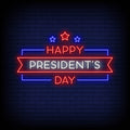 Happy President's Day Neon Sign