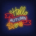 Hello Autumn Neon Sign