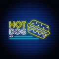 Hot Dog Neon Sign