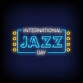 International Jazz Day Neon Sign for Events