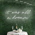 It Was All a Dream Neon Sign Perfect for Creating a Loving Atmosphere