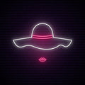 Lady With Hat Neon Sign