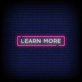 Learn More Neon Sign