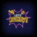Let's Party Neon Sign