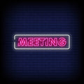 Meeting Neon Sign - Pink Neon Sign