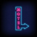 Motel Neon Sign Comfortable Motel Lodging