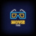 Movie Time Neon Sign