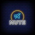 Mute Button Neon Sign