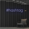 Neon Sign Hashtag