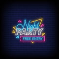 Night Party Neon Sign Energetic Club Décor